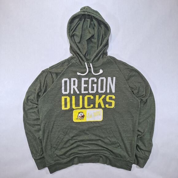 Blue84 Men's Medium University Of Oregon Ducks Forest Green Long Sleeve Hoodie - Picture 1 of 14
